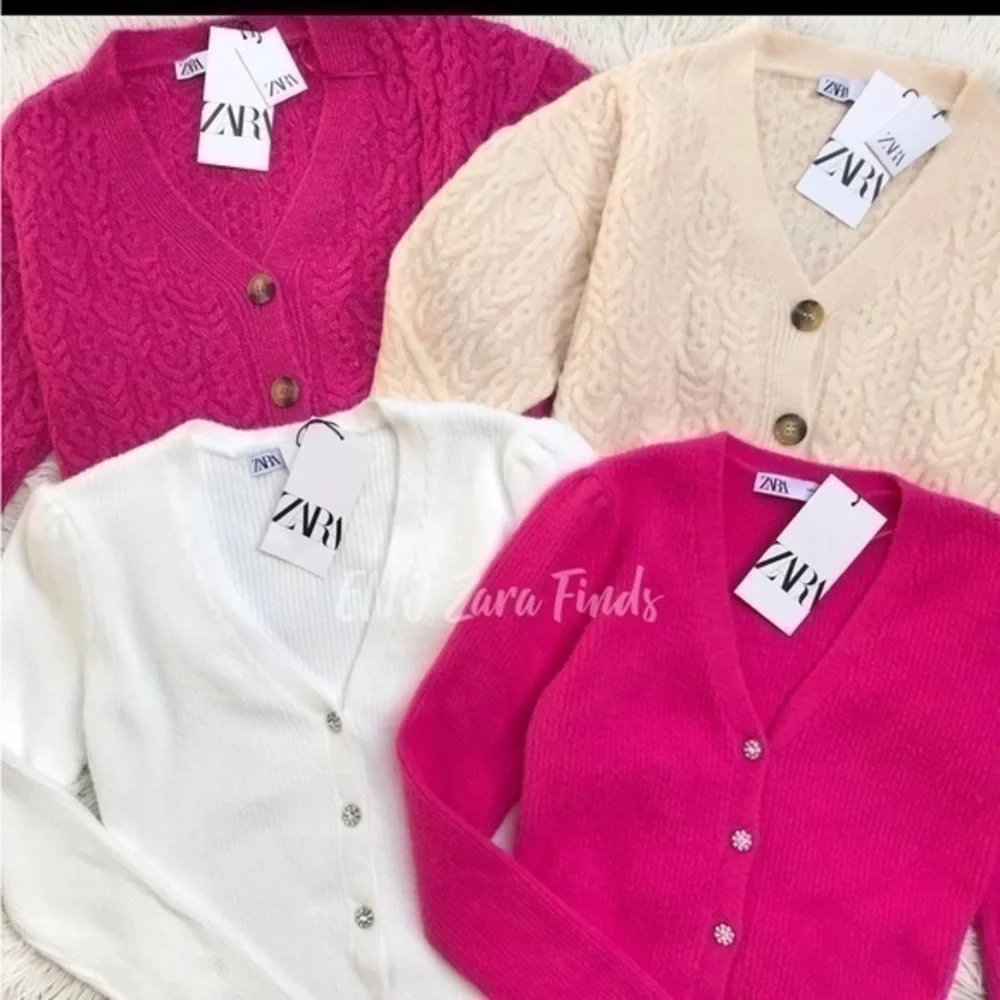 ZARA Jewel button knit cardigan 9598 197 - Picture 8 of 16